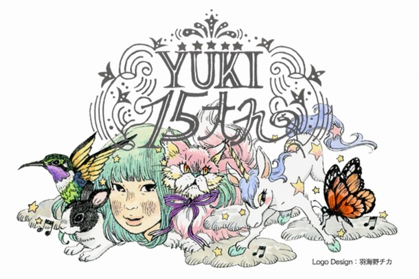 YUKIのソロデビュー15周年を記念したロゴ。