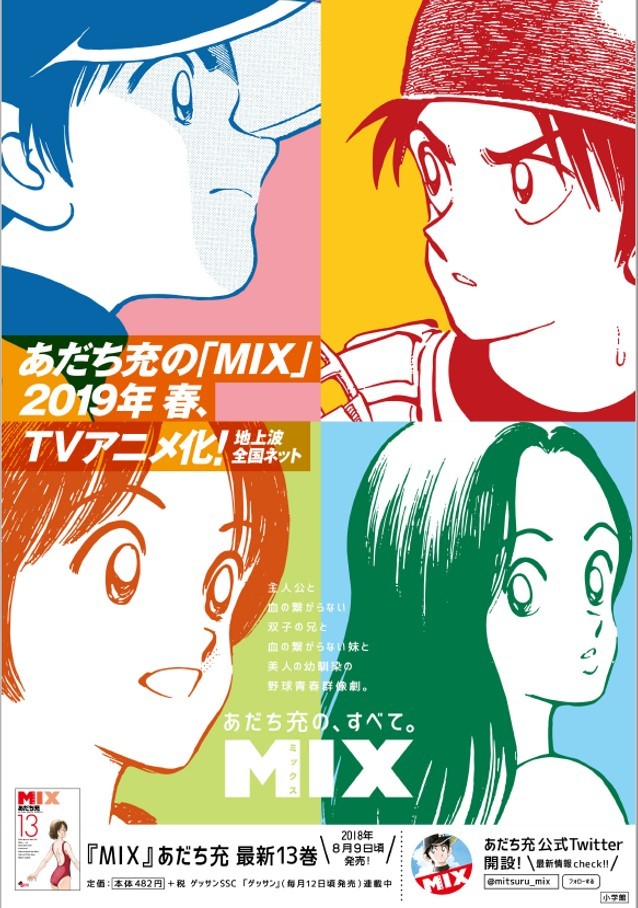 あだち充 Mix Tvアニメ化 タッチ から約30年後描く野球マンガ Happy コミック