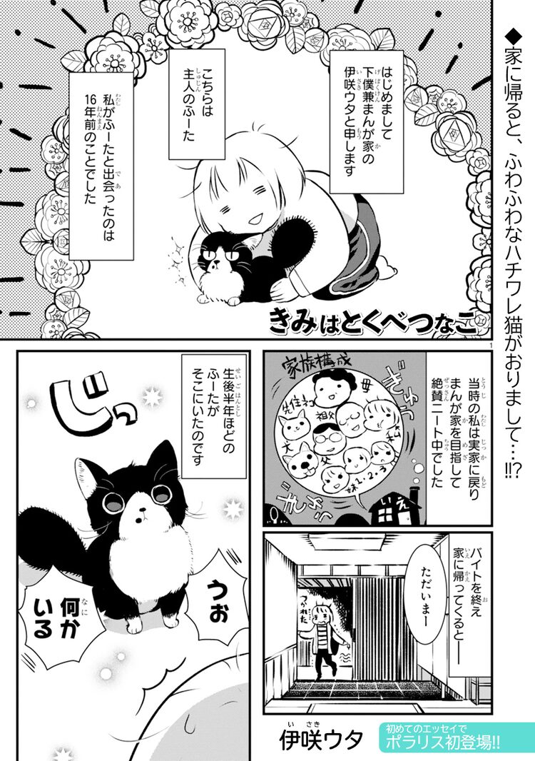 ポラリスの猫エッセイ企画に伊咲ウタ登場 王様のように育った愛猫描く Happy コミック