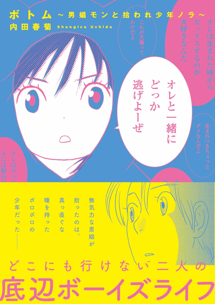 内田春菊 ボトム 発売 身体を売って生活する男娼と行き倒れ美少年の物語 Happy コミック