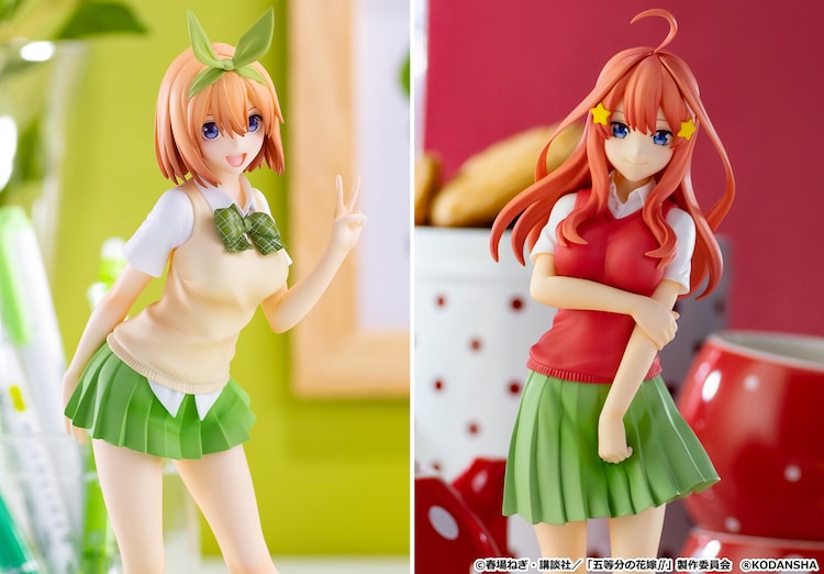 五等分の花嫁∬」笑顔を浮かべる四葉と五月がお手頃価格でフィギュア化